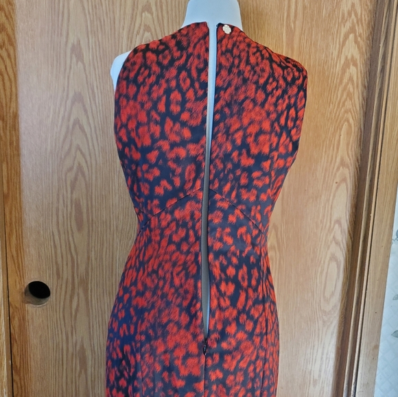 Authentic Versace Collection red/black cutout triangle sheath dress size 46/10 - Picture 10 of 14